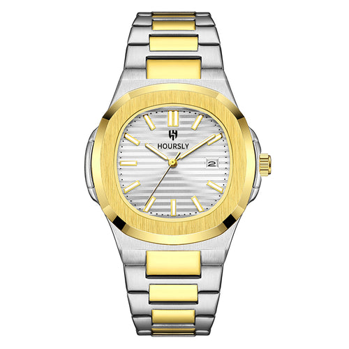 Hoursly  White and Golden Colur Chain Watch